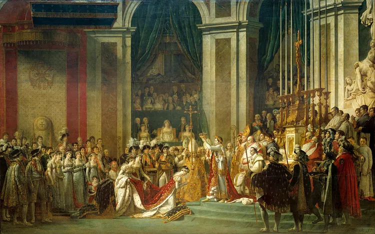 Tabloul Încoronării lui Napoleon transferat de la Versailles la Luvru